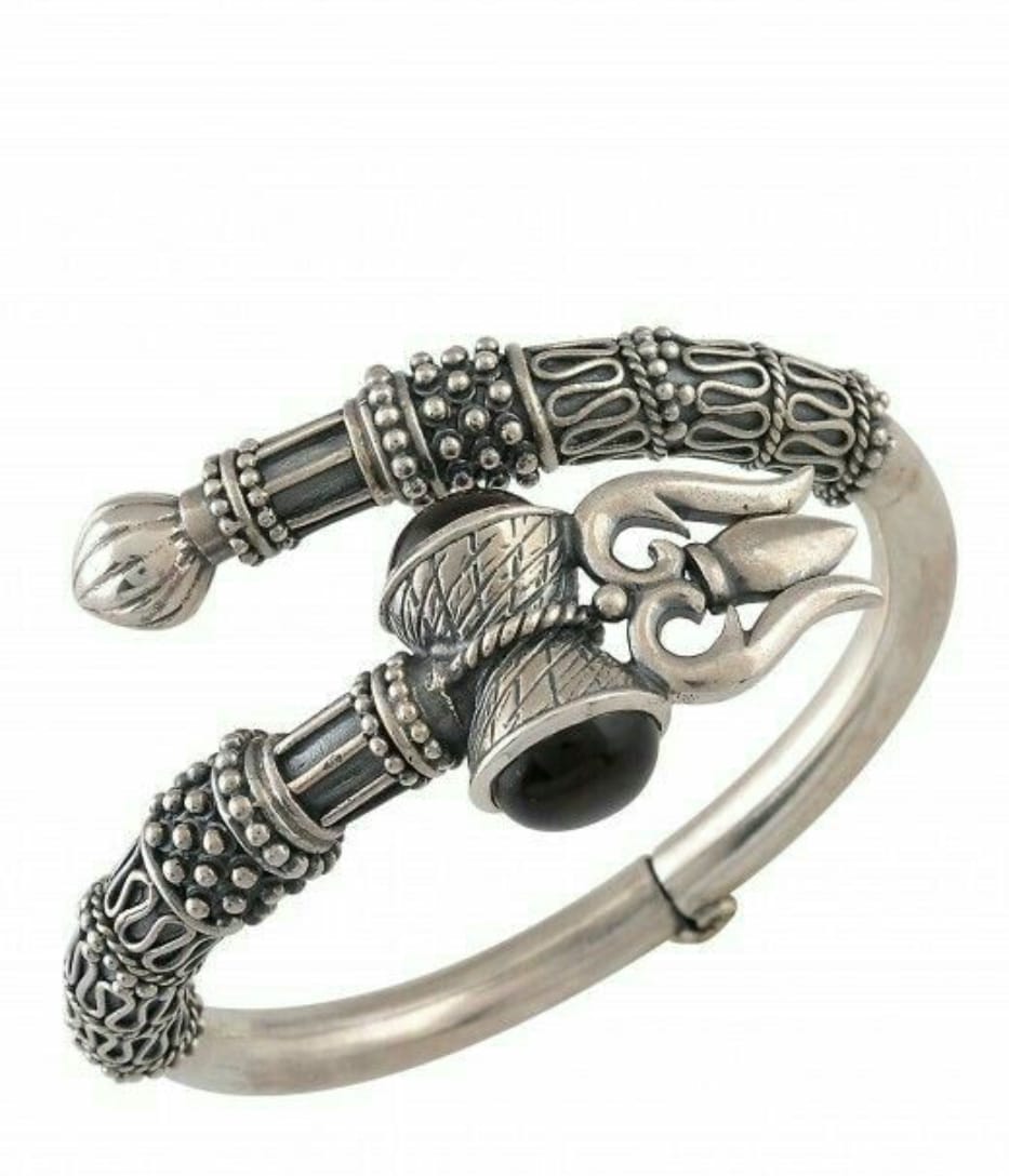 Silver shiv Bala, Kada for Men