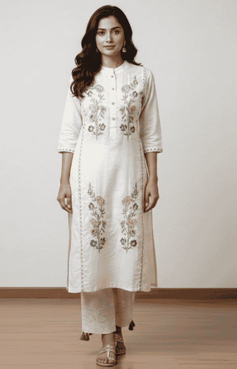 #WEAR IT LOVE IT SHARE IT#  Cotton Dobby Self Zikzak ( lapet ) Shifli Kurti With Pant With Stall Dupatta   