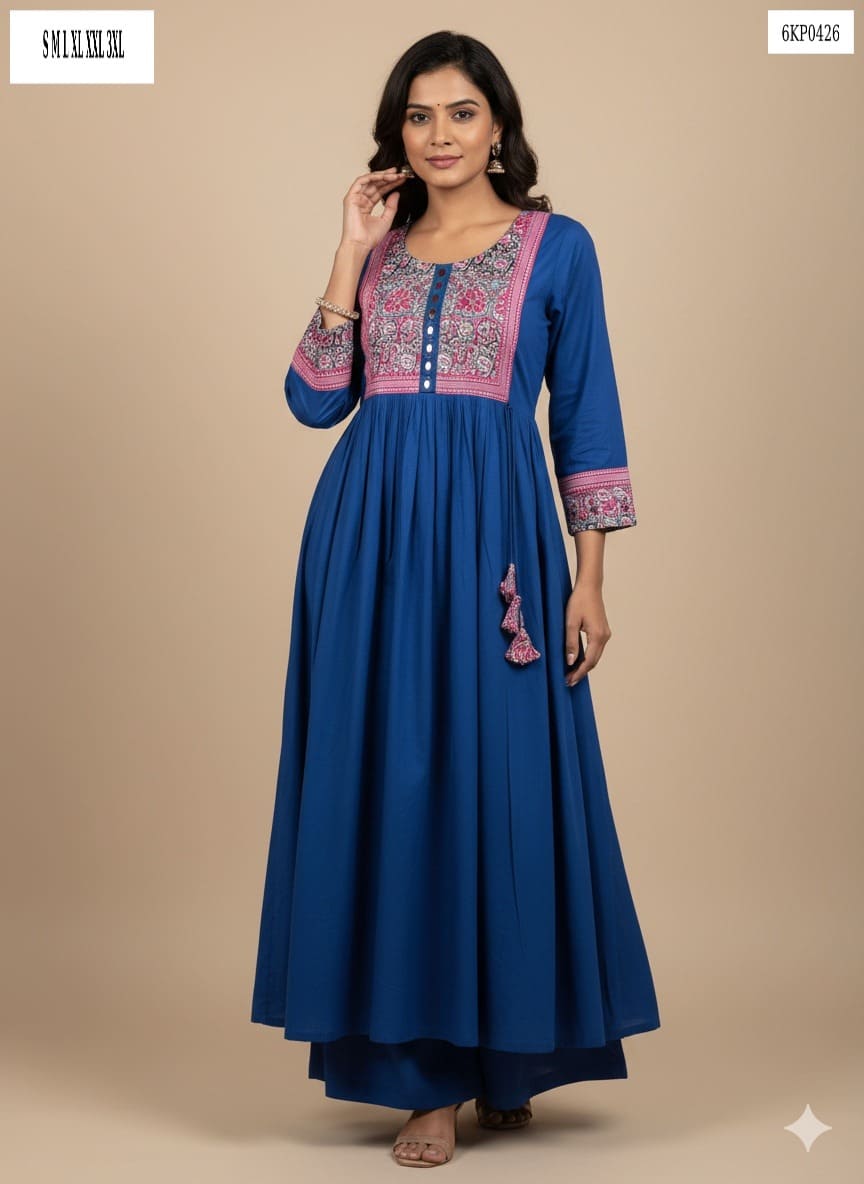 Full Flair Kurti with Plazo Set 